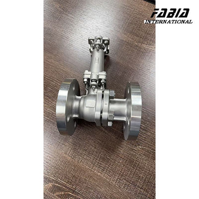 DN25 316L Two Piece Ball Valve Flange Connection High Temperature ISO High Platform