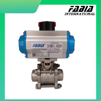 Pneumatic Ball Valve Air Actuated   Stainless Steel  Tooth Two Way Internal