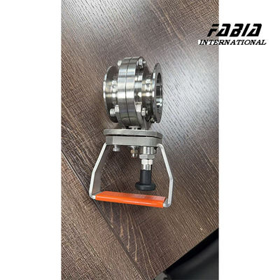صمام فراشة PTFE / EPDM عالي الضغط KF100 عالي التفريغ للتشغيل اليدوي لأدوات البحث العلمي